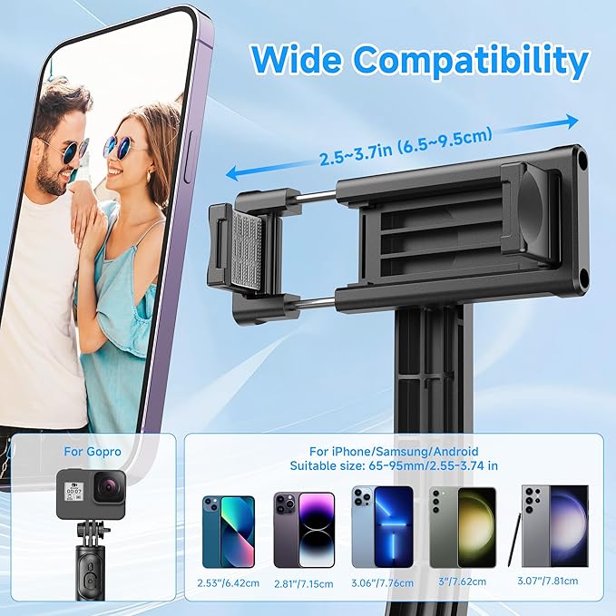 SelfieShow Selfie Stick, Extendable Selfie Stick Tripod - Image 4