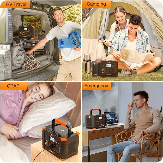 500W Portable Power Station, GRECELL Solar Generator 519Wh Lithium Battery - Image 8