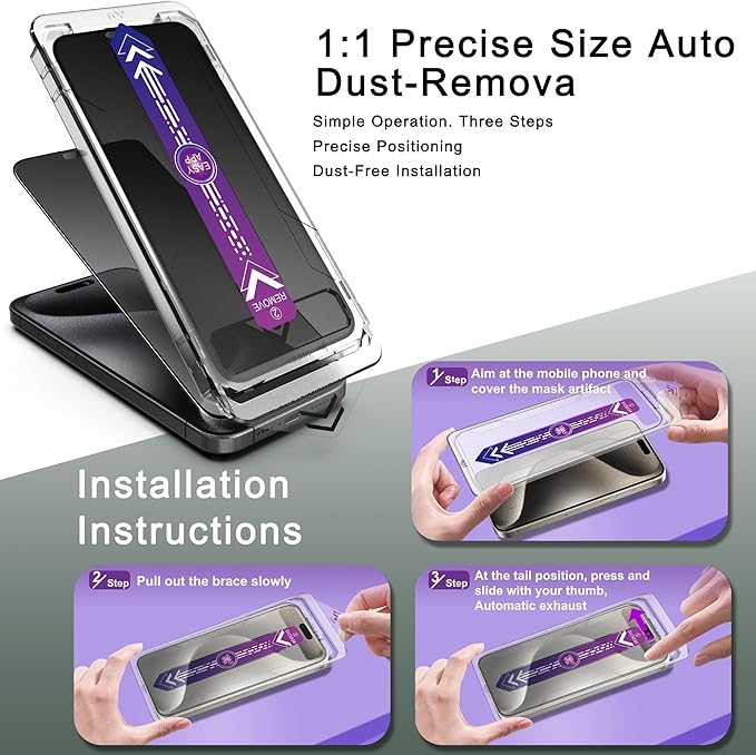 2 Pack Matte Privacy Screen Protector - Image 3
