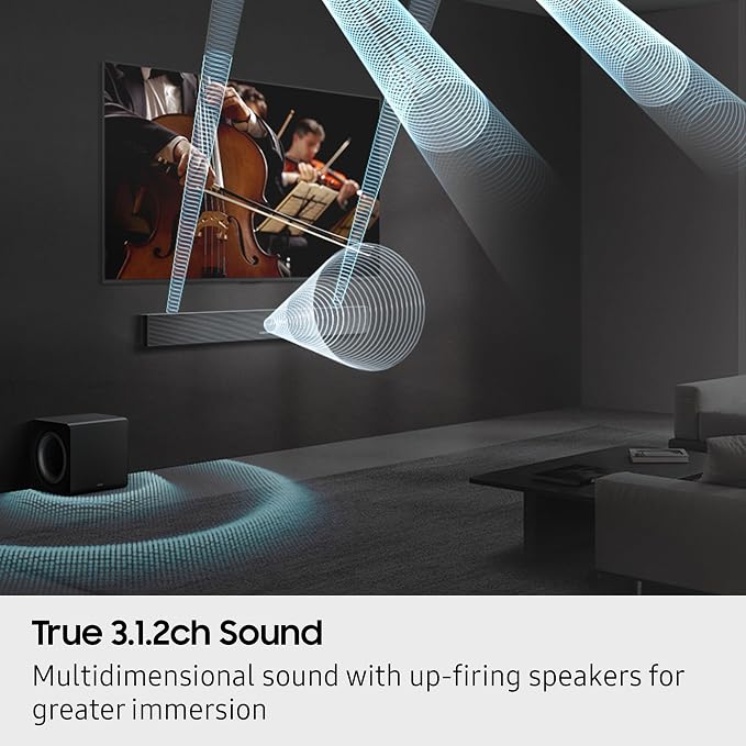 Samsung Q-Series Soundbar HW-QS700F 3.1.2 ch Subwoofer Convertible Fit - Image 5