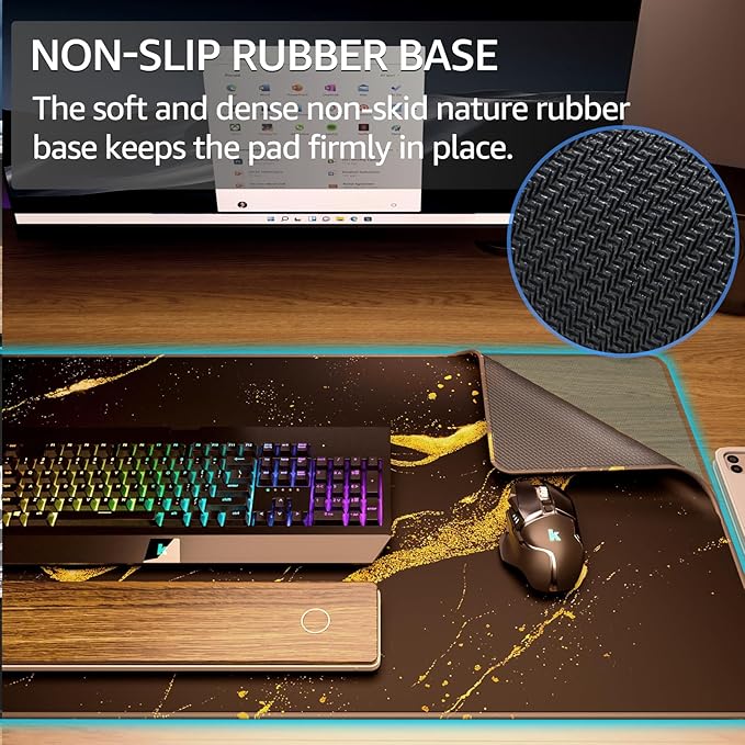 KTRIO Large Gaming Mouse Pad Desk Mat, Superior Micro-Weave Cloth, Non-Slip - Image 4