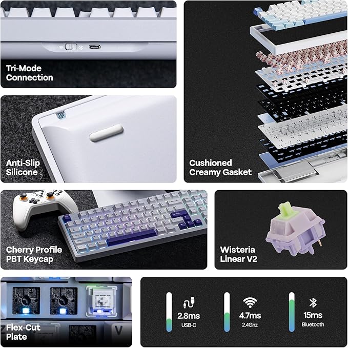 EPOMAKER Galaxy100 QMK/VIA Wireless Mechanical Keyboard - Image 3