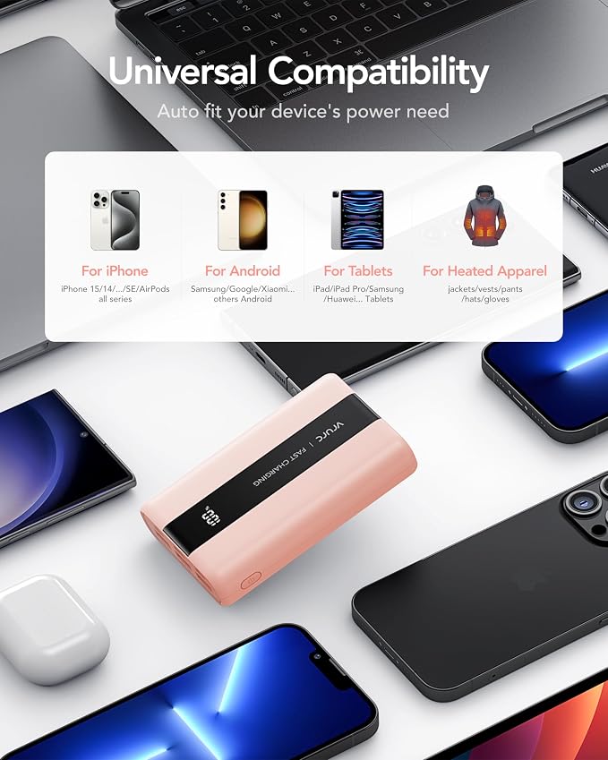 VRURC Portable Charger, 20000mAh Mini Power Bank, 22.5W Fast Charging Battery - Image 8