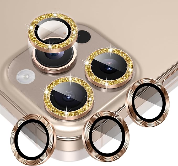 AGVEE 3+3 6 Pack for iPhone 16 Pro 6.3" / 16 Pro Max 6.9" Camera Lens Cover by AGVEE