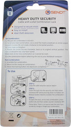 Sendt Red Notebook/Laptop Combination Lock Security Cable - Image 3