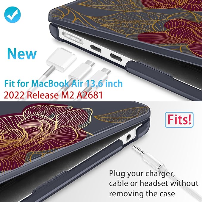 Mektron for 2025 M4 MacBook Air 13.6 Inch A3240 Case Fits 2023 A2681 M2 2024 - Image 2