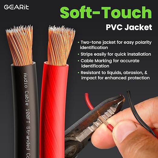 14 Gauge Car Speaker Wire, GearIT Pro Series Copper Clad Aluminum CCA 14 AWG - Image 2
