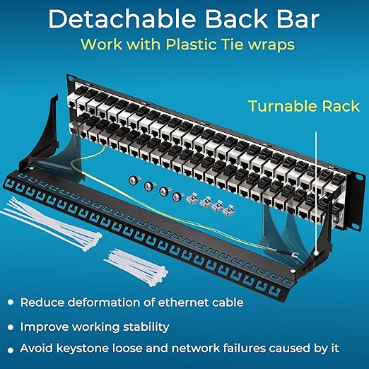 Rapink 48 Port Cat7 Patch Panel - Image 6
