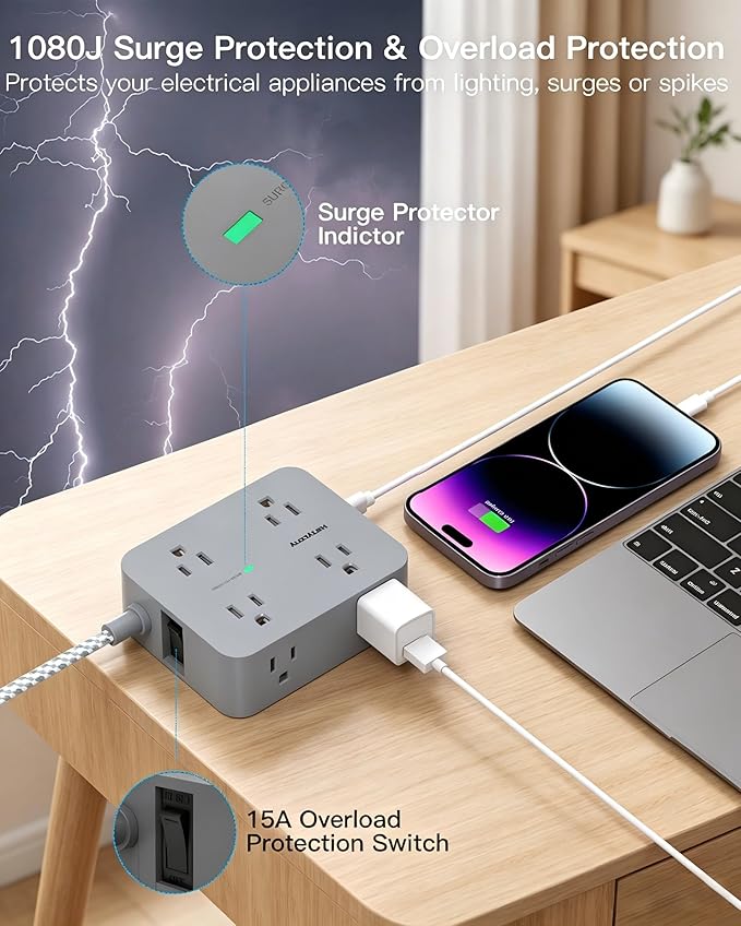 Surge Protector Power Strip - Image 6