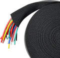 Heat Shrink Wire Loom 2:1 Shrinkable Braided Cable Sleeve 1-1/8 Inch ID-46ft by BuyUneed