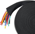 Heat Shrink Wire Loom 2:1 Shrinkable Braided Cable Sleeve 1-1/8 Inch ID-46ft by BuyUneed