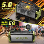 W-KING Bluetooth Speaker, 90W Max Portable Loud Speakers Wireless, IPX6 - Image 6