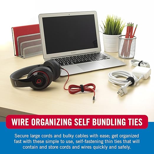 VELCRO Brand 150pk Cable Ties Value Pack | Replace Zip Ties - Image 3