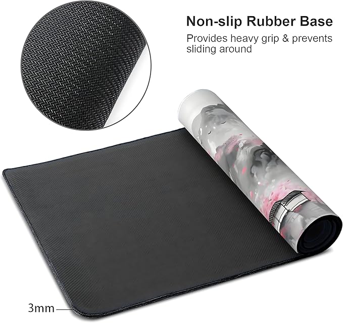 Japanese Cherry Blossom Large Mouse Pad, Gaming Keyboard Desk Pad, Extended - Image 4