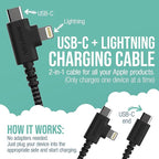 Smartish 2 in 1 USB C to USB C/Lightning Cable - Image 2