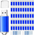 Hoteam 50 Pack USB 2.0 Flash Drives Bulk Blue Portable Thumb Drive by Hoteam