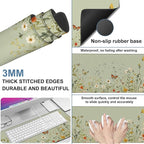 Large Mouse Pad Wildflowers Gaming Desk Pad Computer Keyboard Non-Slip - Image 2