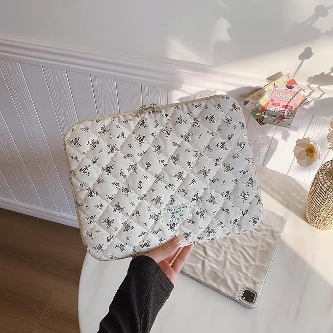 Puffy Laptop Sleeve 13-15.6 Inch Cute Quilted Laptop Protective Case Padded - Image 3
