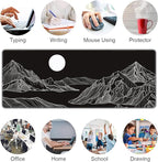 Black and White Mountain Large Mouse Pad, Gaming Keyboard Desk Pad, Extended - Image 7