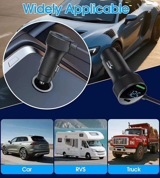 3 in 1 Starlink Mini Cable, 12V-48V Starlink Mini Car Charger DC Power Cable+ - Image 5