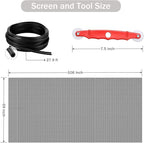 Window Screen Replacement Kit, DIY Adjustable Screen Door Mesh - Image 2