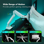 ARES WING Ultrawide Monitor Arm White - Image 4