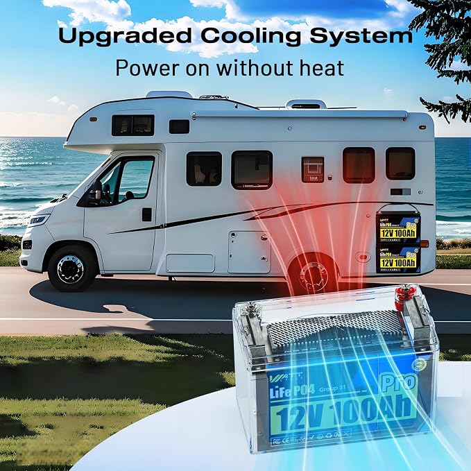 2Pack 12V 100Ah LiFePO4 Lithium Battery, BCI Group 31, Deep Cycle Up to 15000 - Image 9
