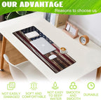 Large Gaming Mouse Pad for Desk, Wooden American Flag Desk Mat, Wooden USA Flag - Image 4