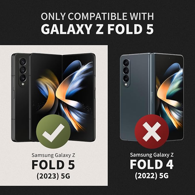 TONGATE for Z Fold 5 Case with Ring Stand, Built-in S Pen Holder & Glass Screen - Image 4