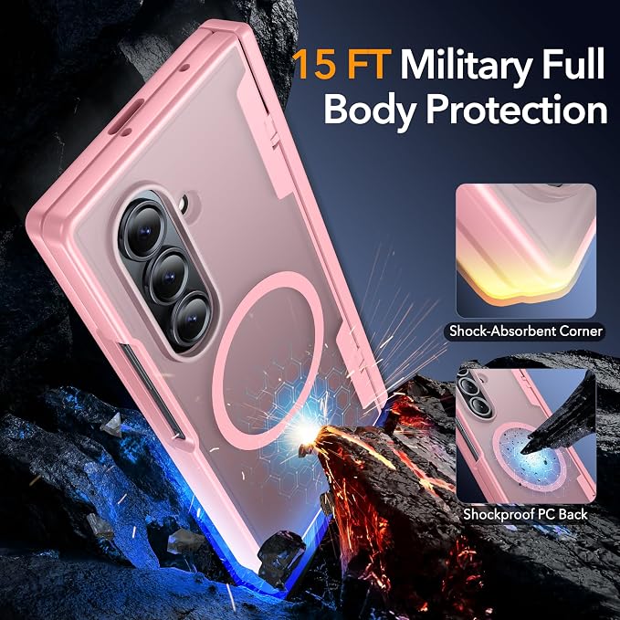 Oneagle Magnetic for Samsung Galaxy Z Fold 7 Case Built in Screen Protector - Image 5