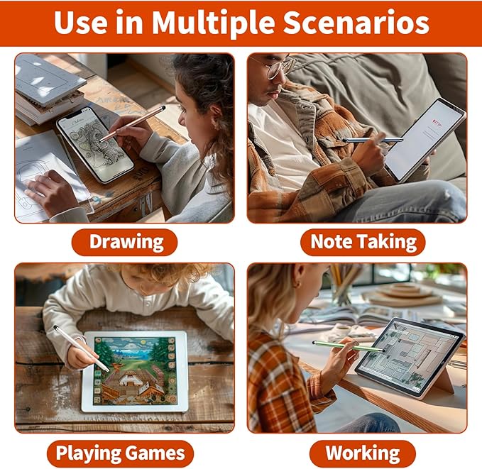 10 PCS Stylus, Stylus Pen for Touchscreen, Stylus 2-in-1 High Sensitivity & - Image 7