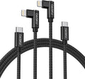 iPhone 14 13 Charger Cable 3FT, 90 Degree USB C to Lightning Cable Fast Nylon by Dasku
