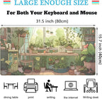 Cute Desk Mat Green Plants Gaming Mouse Pad XXL Large Extended Sage Laptop - Image 3