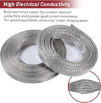Tinned Copper Metal Braid Sleeving Wire Shielding Sleeve Braided Copper Ground - Image 6