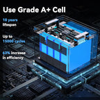 LiFePO4 Lithium Battery 12V 100Ah, Use EV Grade A+ Cell, Buit-in 100A BMS - Image 6