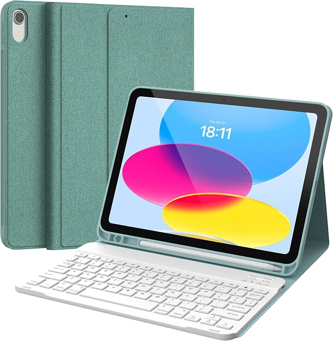 CHESONA Keyboard Case for iPad 11th/10th Generation, Detachable Wireless by CHESONA