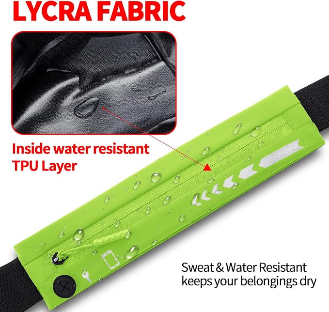 USHAKE Slim Running Belt for Women Men-Runners Phone Holder Fanny Pack - Image 5