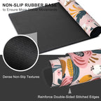 Mouse Pad, Large Colorful Flowers and Berries Desk Mat, Extended Non-Slip - Image 3