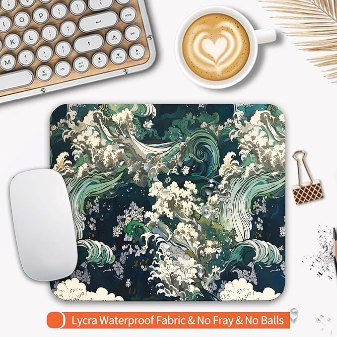 Square Mouse Pad Japanese Art, Personalized Premium-Textured Custom Mouse Mat - Image 3