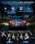 Dash Cam 4 Channel Front and Rear Inside, 360° Car Camera 4K UHD, Dash Camera - Image 5