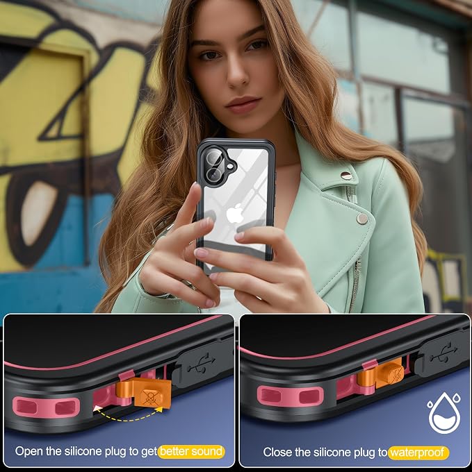for iPhone 16 Case Waterproof, Built-in Privacy Screen & HD Screen Double Front - Image 5