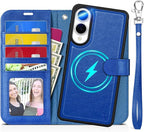 TUCCH Case Wallet for Galaxy S25 Edge, Removable Wrist Strap PU Leather by TUCCH