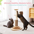 Made4Pets Cat Scratching Post, 4-in-1 Interactive Trackball Toys - Image 5