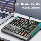 Depusheng MX6 6 Channel Sound Mixer Audio Mixing Console 48V 256DSP - Image 3