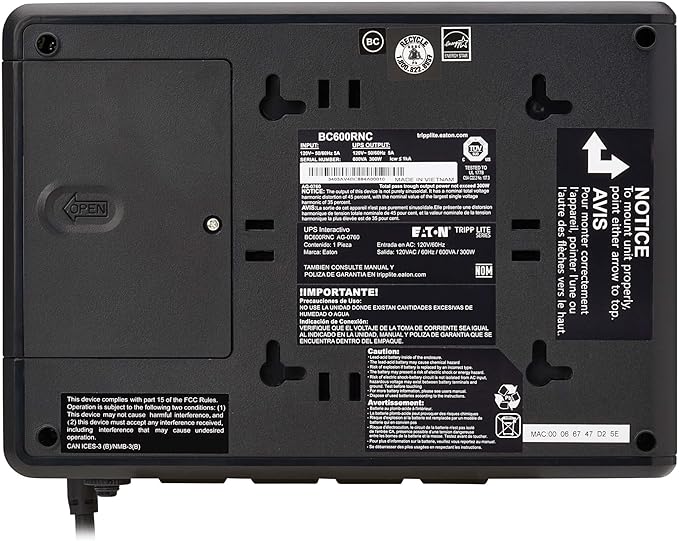 Tripp Lite Cloud-Connected 600VA UPS Battery Backup and Surge Protector - Image 7