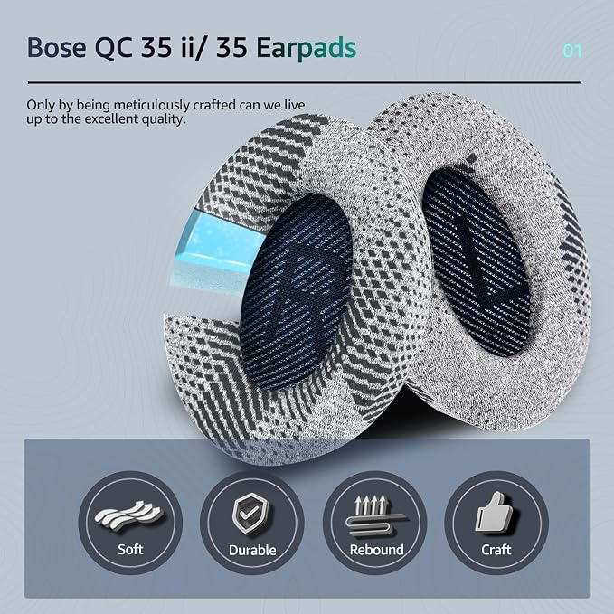 Cooling-Gel QuietComfort 35 / QC35 ii Replacement Ear Pads - Image 3