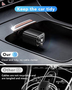 Retractable Car Charger, 4 in 1 Fast Car Charging 60W, Compatible - Image 8