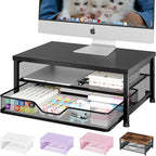 Desk Organizers and Accessories, 2-Tier Computer Monitor Stand Riser by OPNICE