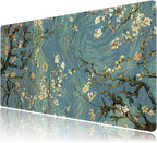 Almond Blossoms Large Mouse Pad, Gaming Keyboard Desk Pad, Extended Mouse Mat by BAHDSISFA