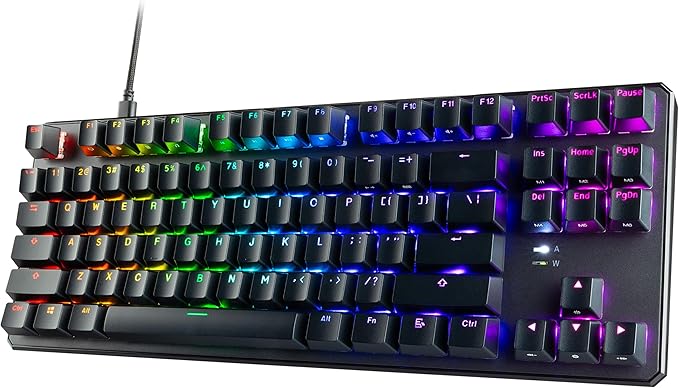 TECWARE Phantom+ 87 Key Mechanical Gaming Keyboard, RGB led, TKL 75% Keyboard by Tecware